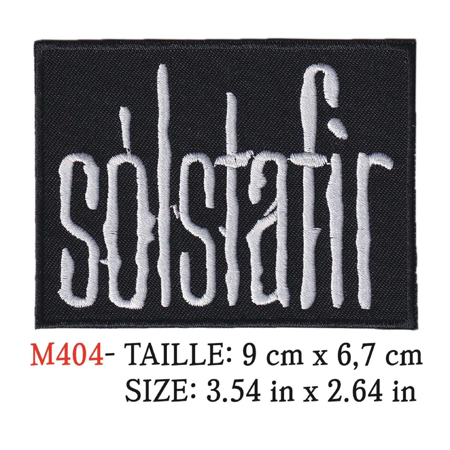 MAXIMUMPATCHES - Ecusson Patch Brodé Therrmocollant - 9 cm x 6,7 cm - solstafir Groupe Musique Rock Punk Hard Trash Métal Heavy Psychedelic