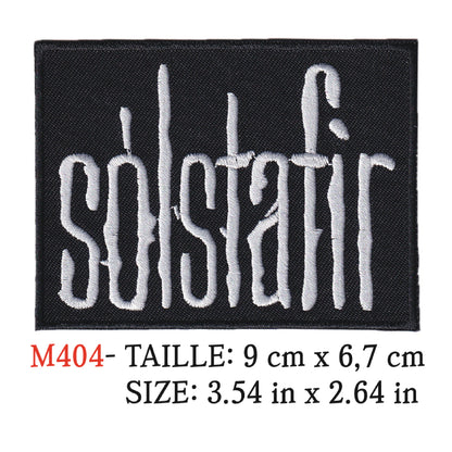 MAXIMUMPATCHES - Ecusson Patch Brodé Therrmocollant - 9 cm x 6,7 cm - solstafir Groupe Musique Rock Punk Hard Trash Métal Heavy Psychedelic