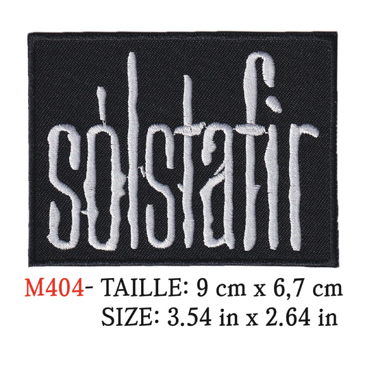 MAXIMUMPATCHES - Ecusson Patch Brodé Therrmocollant - 9 cm x 6,7 cm - solstafir Groupe Musique Rock Punk Hard Trash Métal Heavy Psychedelic
