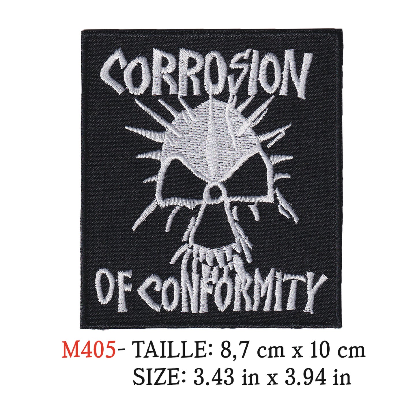MAXIMUMPATCHES - Ecusson Patch Brodé Therrmocollant - 8,7 cm x 10 cm - Corrosion of Conformity Groupe Musique Rock Punk Hard Trash Métal Heavy Psychedelic