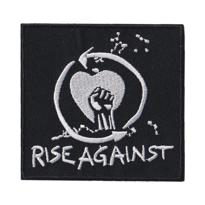 MAXIMUMPATCHES - Ecusson Patch Brodé Therrmocollant - Rise Against Groupe Musique Rock Punk Hard Trash Métal Heavy Psychedelic