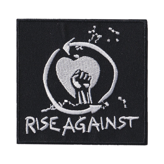 MAXIMUMPATCHES - Ecusson Patch Brodé Therrmocollant - Rise Against Groupe Musique Rock Punk Hard Trash Métal Heavy Psychedelic