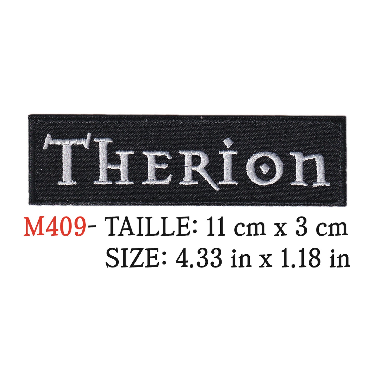 MAXIMUMPATCHES - Ecusson Patch Brodé Therrmocollant - 11 cm x 3 cm - Groupe Musique Rock Punk Hard Trash Métal Heavy Psychedelic Therion