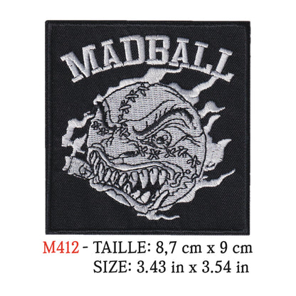 MAXIMUMPATCHES - Ecusson Patch Brodé Therrmocollant - 8,7 cm x 9 cm - Madball Groupe Musique Rock Punk Hard Trash Métal Heavy Psychedelic