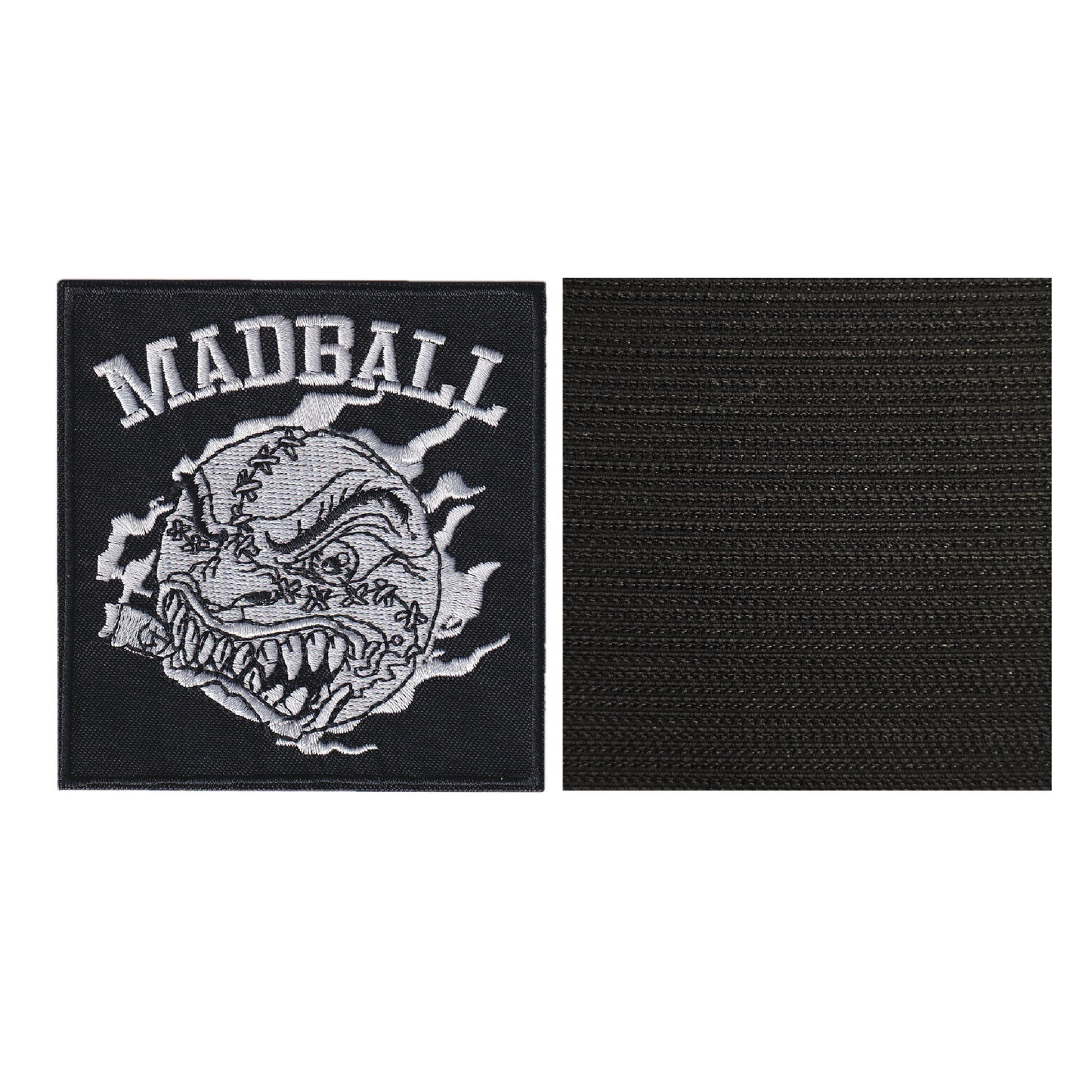 MAXIMUMPATCHES - Madball - 8,7 cm x 9 cm - Ecusson Patch Brodé Avec Scratch Cousu Au Dos + Carré Scratch A Coudre, Face Opposé 10 cm x 10 cm/Groupe Musique Métal Rock Punk Heavy Trash Blues