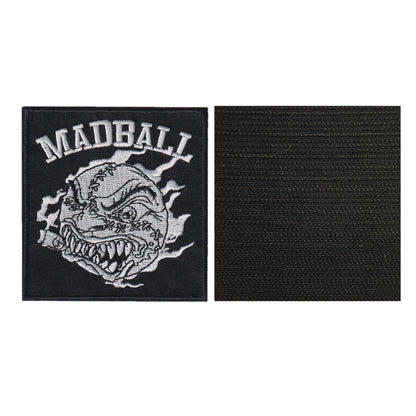 MAXIMUMPATCHES - Madball - 8,7 cm x 9 cm - Ecusson Patch Brodé Avec Scratch Cousu Au Dos + Carré Scratch A Coudre, Face Opposé 10 cm x 10 cm/Groupe Musique Métal Rock Punk Heavy Trash Blues