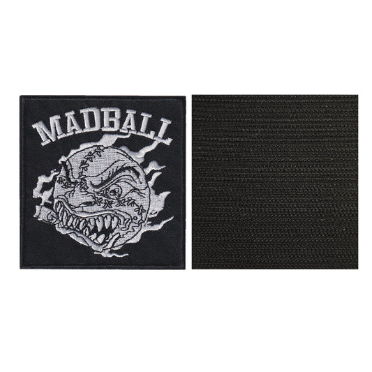 MAXIMUMPATCHES - Madball - 8,7 cm x 9 cm - Ecusson Patch Brodé Avec Scratch Cousu Au Dos + Carré Scratch A Coudre, Face Opposé 10 cm x 10 cm/Groupe Musique Métal Rock Punk Heavy Trash Blues