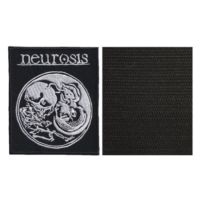 MAXIMUMPATCHES - Neurosis - 7,5 cm x 9 cm - Ecusson Patch Brodé Avec Scratch Cousu Au Dos + Carré Scratch A Coudre, Face Opposé 10 cm x 10 cm/Groupe Musique Métal Rock Punk Heavy Trash Blues