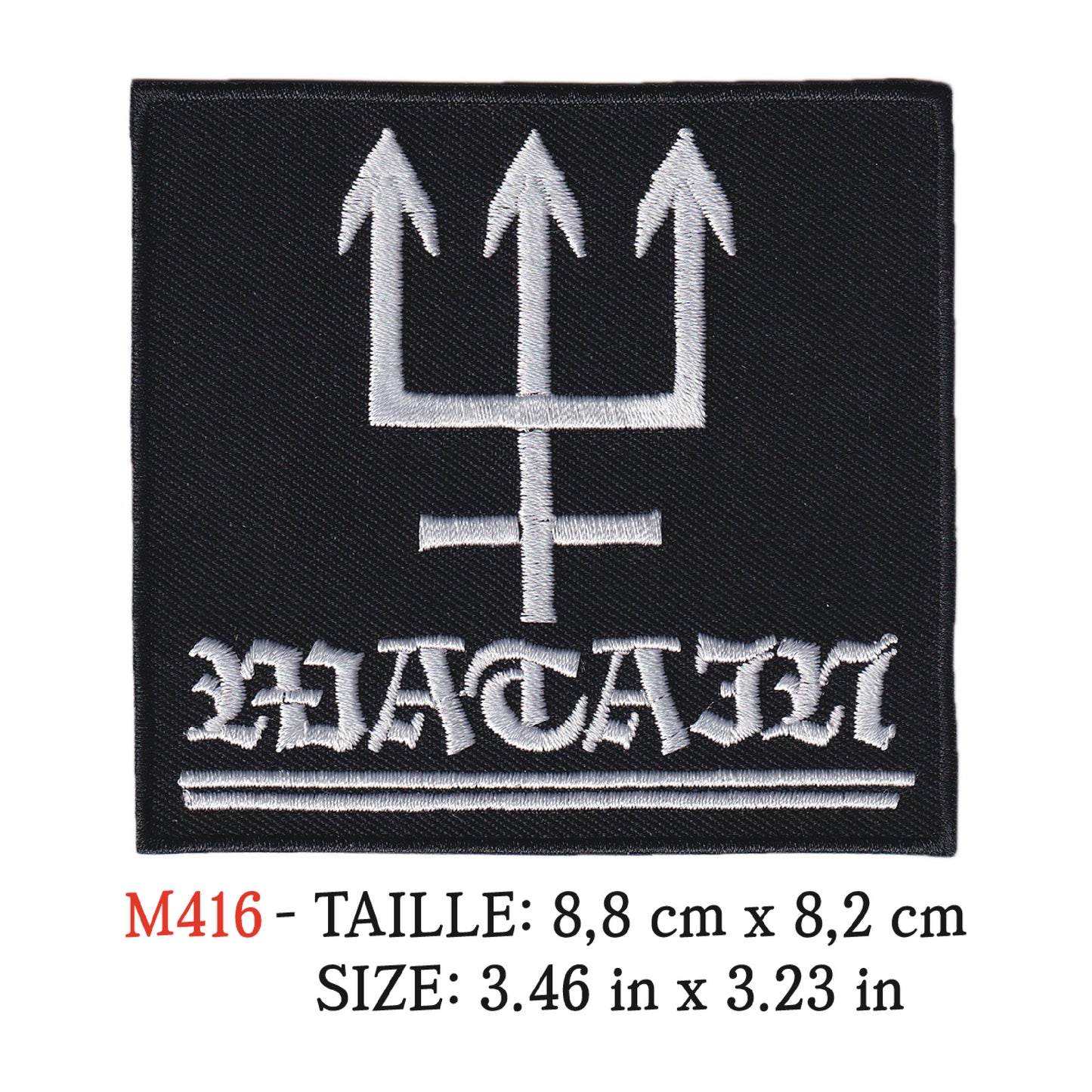 MAXIMUMPATCHES - Ecusson Patch Brodé Therrmocollant - 8,8 cm x 8,2 cm - Groupe Musique Rock Punk Hard Trash Métal Heavy Psychedelic