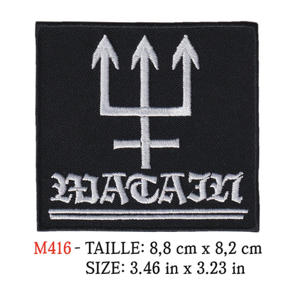 MAXIMUMPATCHES - Ecusson Patch Brodé Therrmocollant - 8,8 cm x 8,2 cm - Groupe Musique Rock Punk Hard Trash Métal Heavy Psychedelic