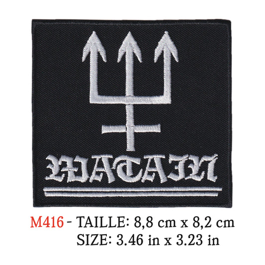 MAXIMUMPATCHES - Ecusson Patch Brodé Therrmocollant - 8,8 cm x 8,2 cm - Groupe Musique Rock Punk Hard Trash Métal Heavy Psychedelic