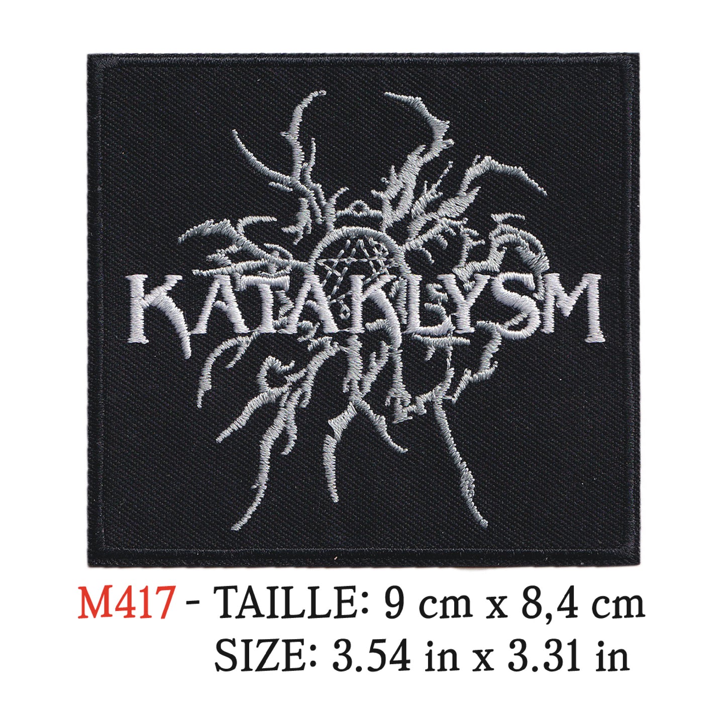 MAXIMUMPATCHES - Ecusson Patch Brodé Thermocollant - 9 cm x 8,4 cm - Kataklysm Groupe Musique Rock Punk Hard Trash Métal Heavy Psychedelic