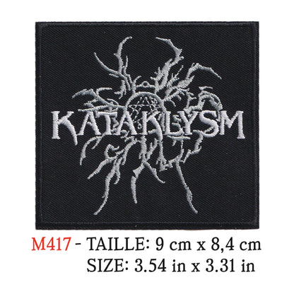 MAXIMUMPATCHES - Ecusson Patch Brodé Thermocollant - 9 cm x 8,4 cm - Kataklysm Groupe Musique Rock Punk Hard Trash Métal Heavy Psychedelic