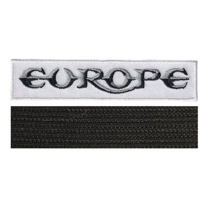 MAXIMUMPATCHES - Europe - 11,8 cm x 2,6 cm - Ecusson Patch Brodé Avec Scratch Cousu Au Dos + Carré Scratch A Coudre, Face Opposé 10 cm x 10 cm/Groupe Musique Métal Rock Punk Heavy Trash Blues