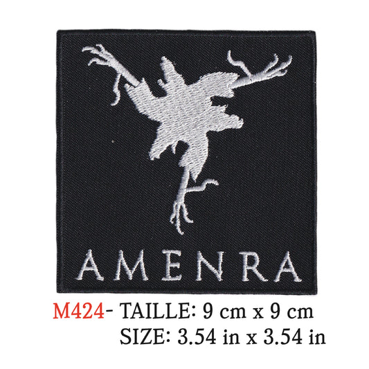 MAXIMUMPATCHES - Ecusson Patch Brodé Thermocollant - 9 cm x 9 cm - Amenra Groupe Musique Rock Punk Hard Trash Métal Heavy Psychedelic