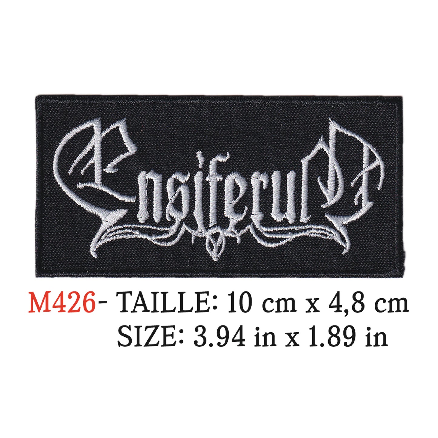 MAXIMUMPATCHES - Ecusson Patch Brodé Thermocollant - 10 cm x 4,8 cm - Ensiferum Groupe Musique Rock Punk Hard Trash Métal Heavy Psychedelic Soul Rnb