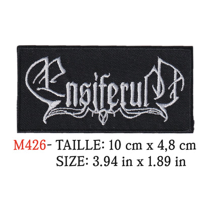 MAXIMUMPATCHES - Ecusson Patch Brodé Thermocollant - 10 cm x 4,8 cm - Ensiferum Groupe Musique Rock Punk Hard Trash Métal Heavy Psychedelic Soul Rnb