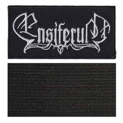MAXIMUMPATCHES - Ensiferum - 10 cm x 4,8 cm - Ecusson Patch Brodé Avec Scratch Cousu Au Dos + Carré Scratch A Coudre, Face Opposé 10 cm x 10 cm/Groupe Musique Métal Rock Punk Heavy Trash Blues