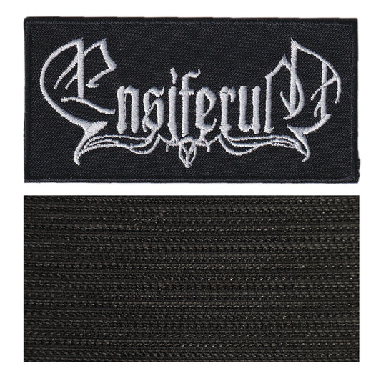 MAXIMUMPATCHES - Ensiferum - 10 cm x 4,8 cm - Ecusson Patch Brodé Avec Scratch Cousu Au Dos + Carré Scratch A Coudre, Face Opposé 10 cm x 10 cm/Groupe Musique Métal Rock Punk Heavy Trash Blues
