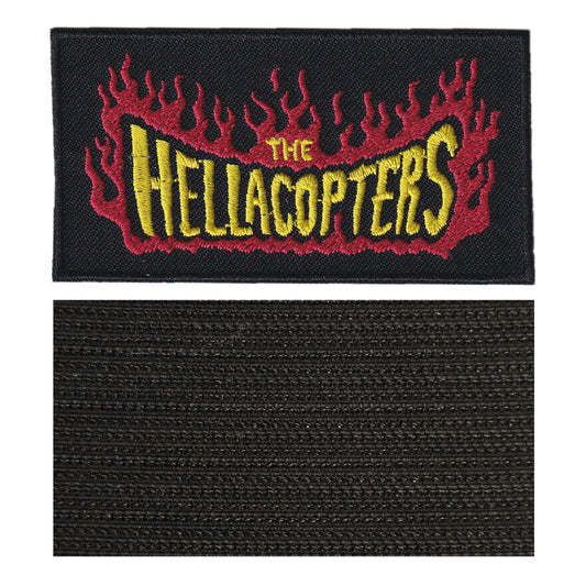 MAXIMUMPATCHES - Hellacopters - 9,8 cm x 5,2 cm - Ecusson Patch Brodé Avec Scratch Cousu Au Dos + Carré Scratch A Coudre, Face Opposé 10 cm x 10 cm/Groupe Musique Métal Rock Punk Heavy Trash Blues