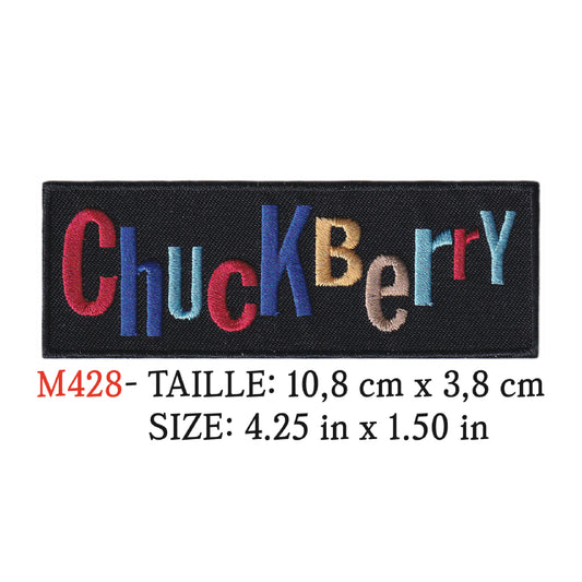 MAXIMUMPATCHES - Ecusson Patch Brodé Thermocollant - 10,8 cm x 3,8 cm - Chuckberry Groupe Musique Rock Punk Hard Trash Métal Heavy Psychedelic