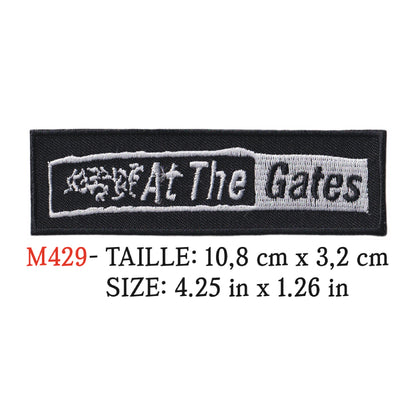 MAXIMUMPATCHES - Ecusson Patch Brodé Thermocollant - 10,8 cm x 3,2 cm - At The Gates Groupe Musique Rock Punk Hard Trash Métal Heavy Psychedelic