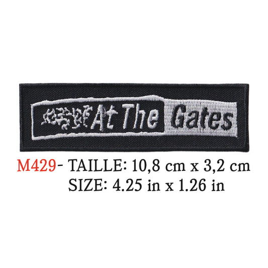 MAXIMUMPATCHES - Ecusson Patch Brodé Thermocollant - 10,8 cm x 3,2 cm - At The Gates Groupe Musique Rock Punk Hard Trash Métal Heavy Psychedelic