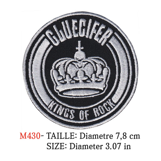 MAXIMUMPATCHES - Ecusson Patch Brodé Thermocollant - Diametre 7,8 cm - Gluecifer Groupe Musique Rock Punk Hard Trash Métal Heavy Psychedelic