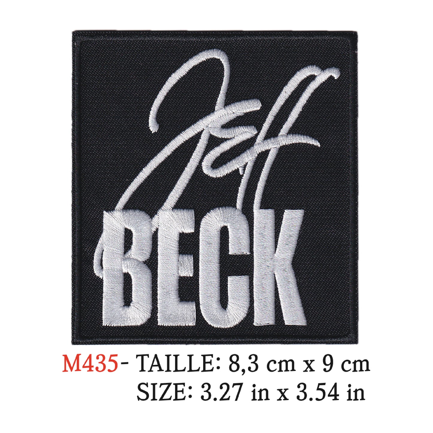 MAXIMUMPATCHES - Ecusson Patch Brodé Thermocollant - 8,3 cm x 9 cm - Jeff Beck Groupe Musique Rock Punk Hard Trash Métal Heavy Psychedelic