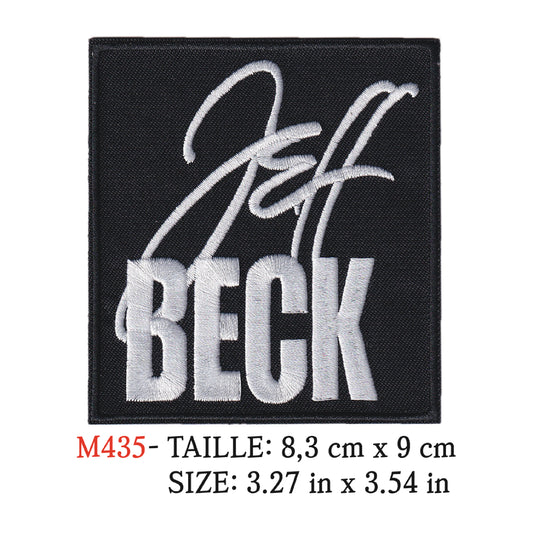 MAXIMUMPATCHES - Ecusson Patch Brodé Thermocollant - 8,3 cm x 9 cm - Jeff Beck Groupe Musique Rock Punk Hard Trash Métal Heavy Psychedelic
