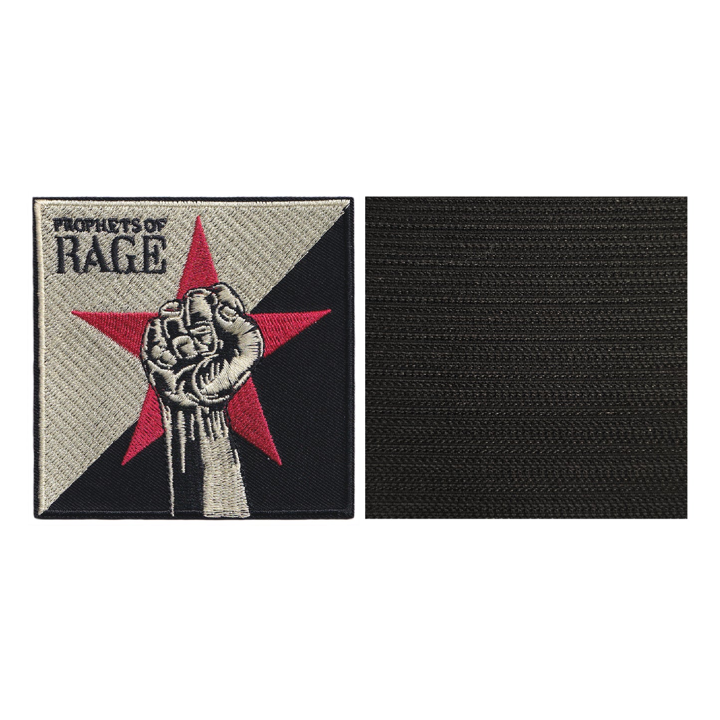 MAXIMUMPATCHES - Prophets Of Rage - 9 cm x 9 cm - Ecusson Patch Brodé Avec Scratch Cousu Au Dos + Carré Scratch A Coudre, Face Opposé 10 cm x 10 cm/Groupe Musique Métal Rock Punk Heavy Trash Blues