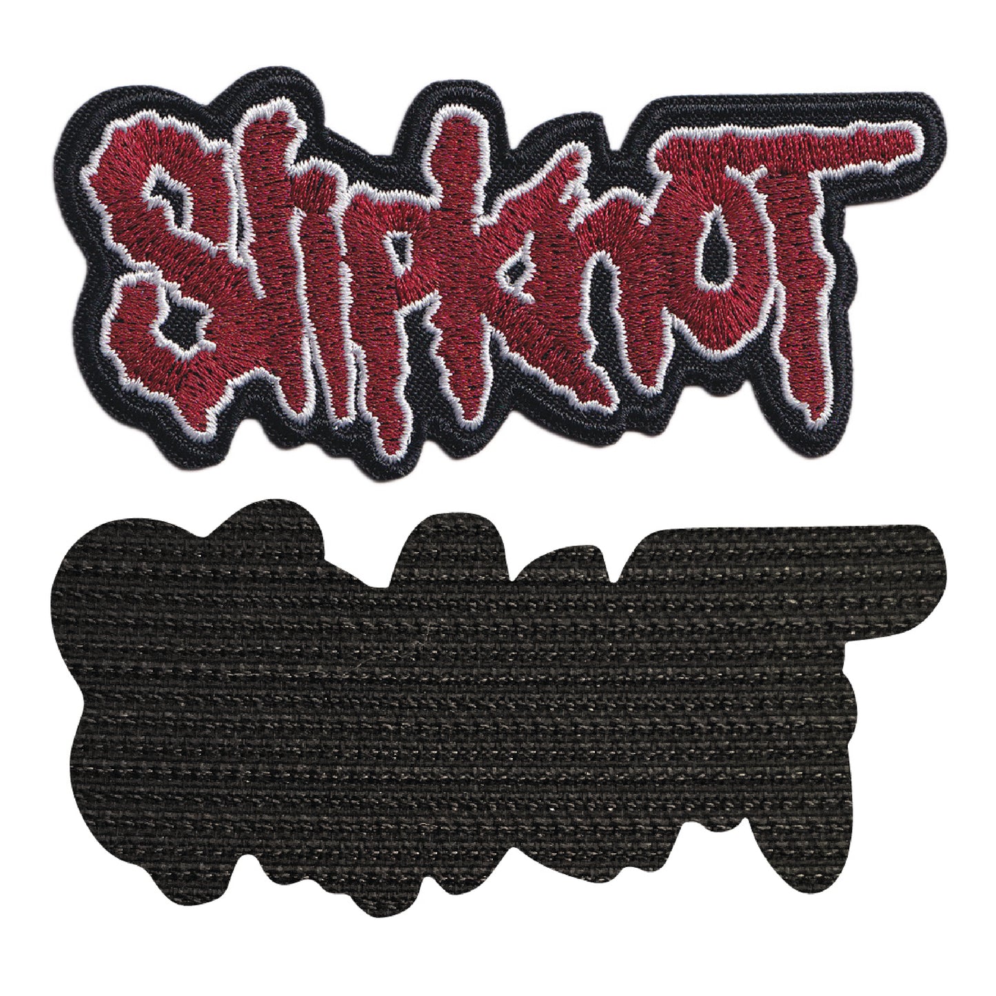MAXIMUMPATCHES - Slipknot - Longueur 10 cm - Ecusson Patch Brodé Avec Scratch Cousu Au Dos + Carré Scratch A Coudre, Face Opposé 10 cm x 10 cm/Groupe Musique Métal Rock Punk Heavy Trash Blues