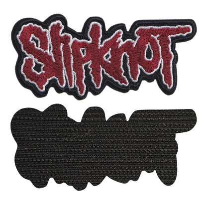 MAXIMUMPATCHES - Slipknot - Longueur 10 cm - Ecusson Patch Brodé Avec Scratch Cousu Au Dos + Carré Scratch A Coudre, Face Opposé 10 cm x 10 cm/Groupe Musique Métal Rock Punk Heavy Trash Blues