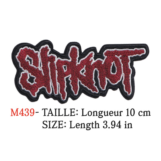 MAXIMUMPATCHES - Ecusson Patch Brodé Thermocollant - Longueur 10 cm - Groupe Musique Rock Punk Hard Trash Métal Heavy Psychedelic Slipknot