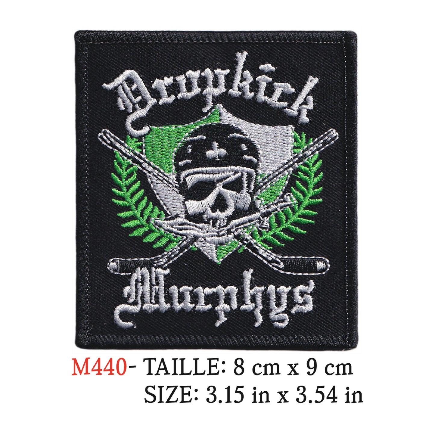 MAXIMUMPATCHES - Ecusson Patch Brodé Thermocollant - 8 cm x 9 cm - Dropkick Murphys Groupe Musique Rock Punk Hard Trash Métal Heavy Psychedelic