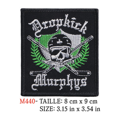 MAXIMUMPATCHES - Ecusson Patch Brodé Thermocollant - 8 cm x 9 cm - Dropkick Murphys Groupe Musique Rock Punk Hard Trash Métal Heavy Psychedelic