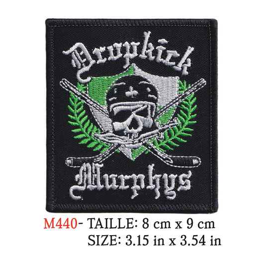 MAXIMUMPATCHES - Ecusson Patch Brodé Thermocollant - 8 cm x 9 cm - Dropkick Murphys Groupe Musique Rock Punk Hard Trash Métal Heavy Psychedelic