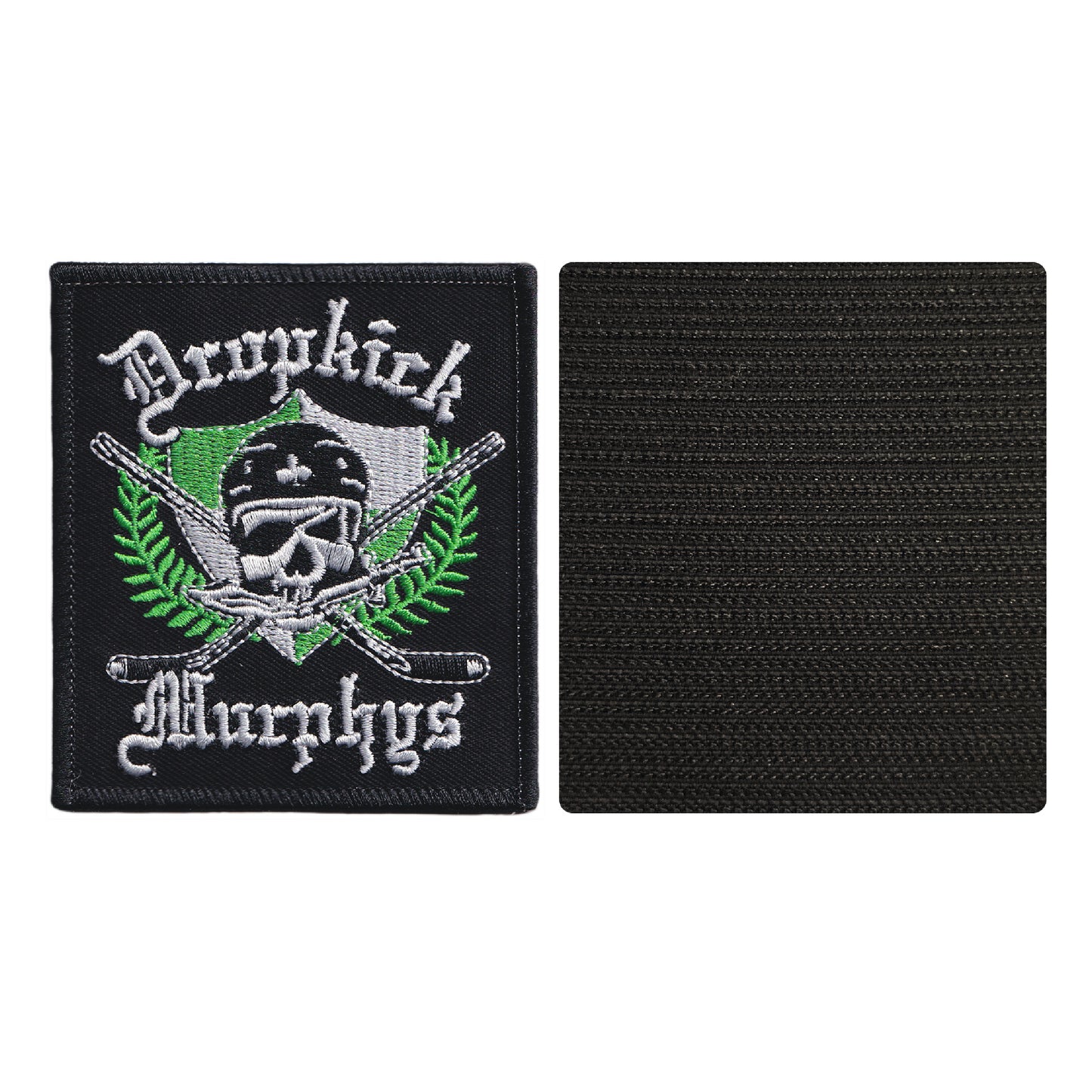 MAXIMUMPATCHES - Dropkick Murphys - 8 cm x 9 cm - Ecusson Patch Brodé Avec Scratch Cousu Au Dos + Carré Scratch A Coudre, Face Opposé 10 cm x 10 cm/Groupe Musique Métal Rock Punk Heavy Trash Blues