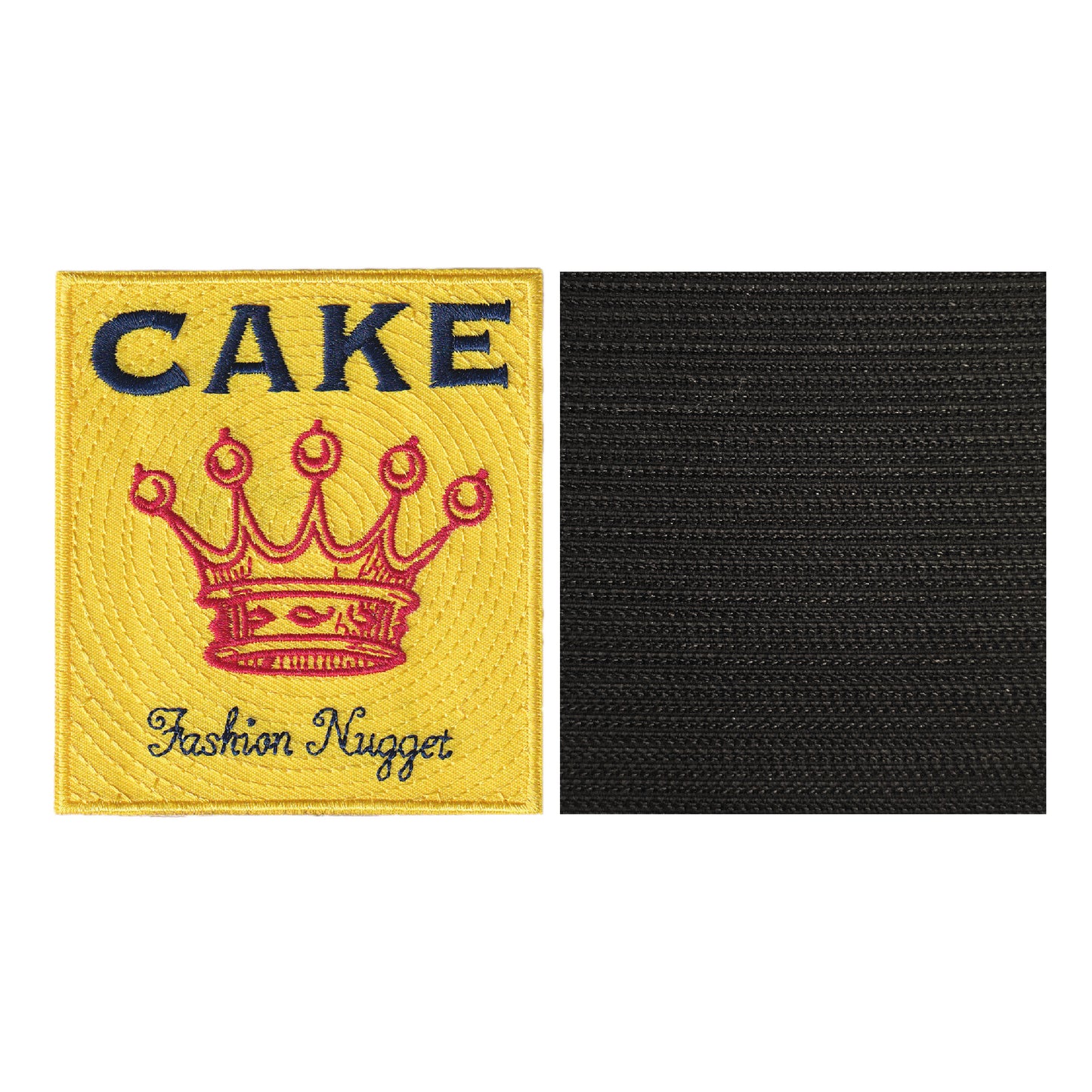 MAXIMUMPATCHES - Cake - 8 cm x 9 cm - Ecusson Patch Brodé Avec Scratch Cousu Au Dos + Carré Scratch A Coudre, Face Opposé 10 cm x 10 cm/Groupe Musique Métal Rock Punk Heavy Trash Blues