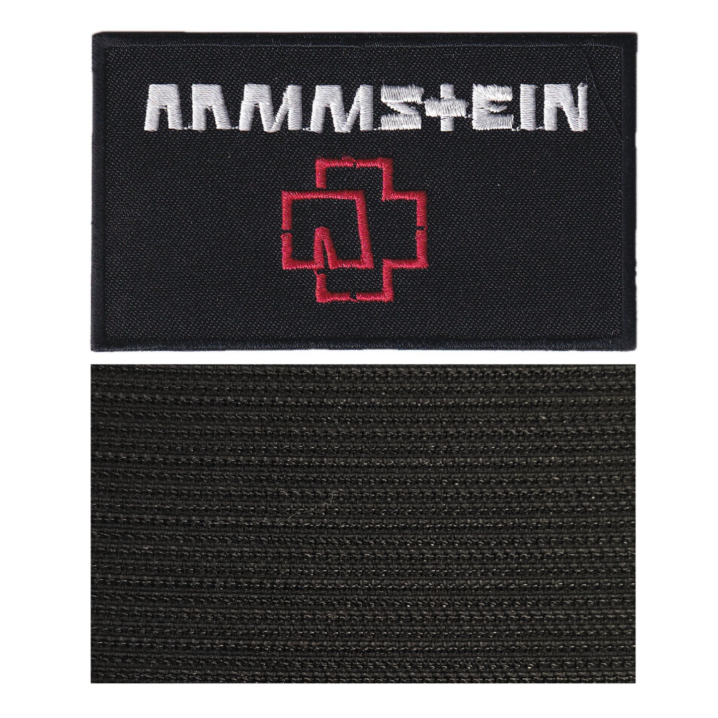 MAXIMUMPATCHES - 9,5 cm x 5,5 cm - Ecusson Patch Brodé Avec Scratch Cousu Au Dos + Carré Scratch A Coudre, Face Opposé 10 cm x 10 cm/Groupe Musique Métal Rock Punk Heavy Trash Blues