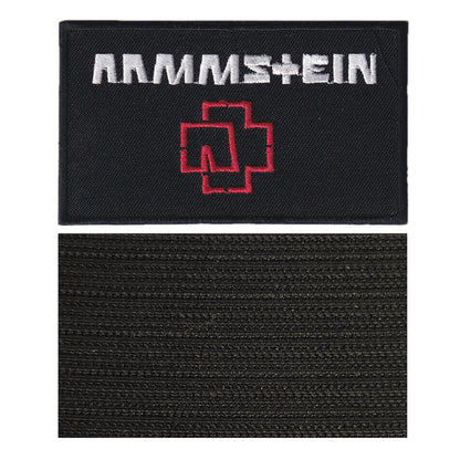 MAXIMUMPATCHES - 9,5 cm x 5,5 cm - Ecusson Patch Brodé Avec Scratch Cousu Au Dos + Carré Scratch A Coudre, Face Opposé 10 cm x 10 cm/Groupe Musique Métal Rock Punk Heavy Trash Blues