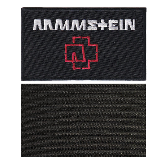 MAXIMUMPATCHES - 9,5 cm x 5,5 cm - Ecusson Patch Brodé Avec Scratch Cousu Au Dos + Carré Scratch A Coudre, Face Opposé 10 cm x 10 cm/Groupe Musique Métal Rock Punk Heavy Trash Blues