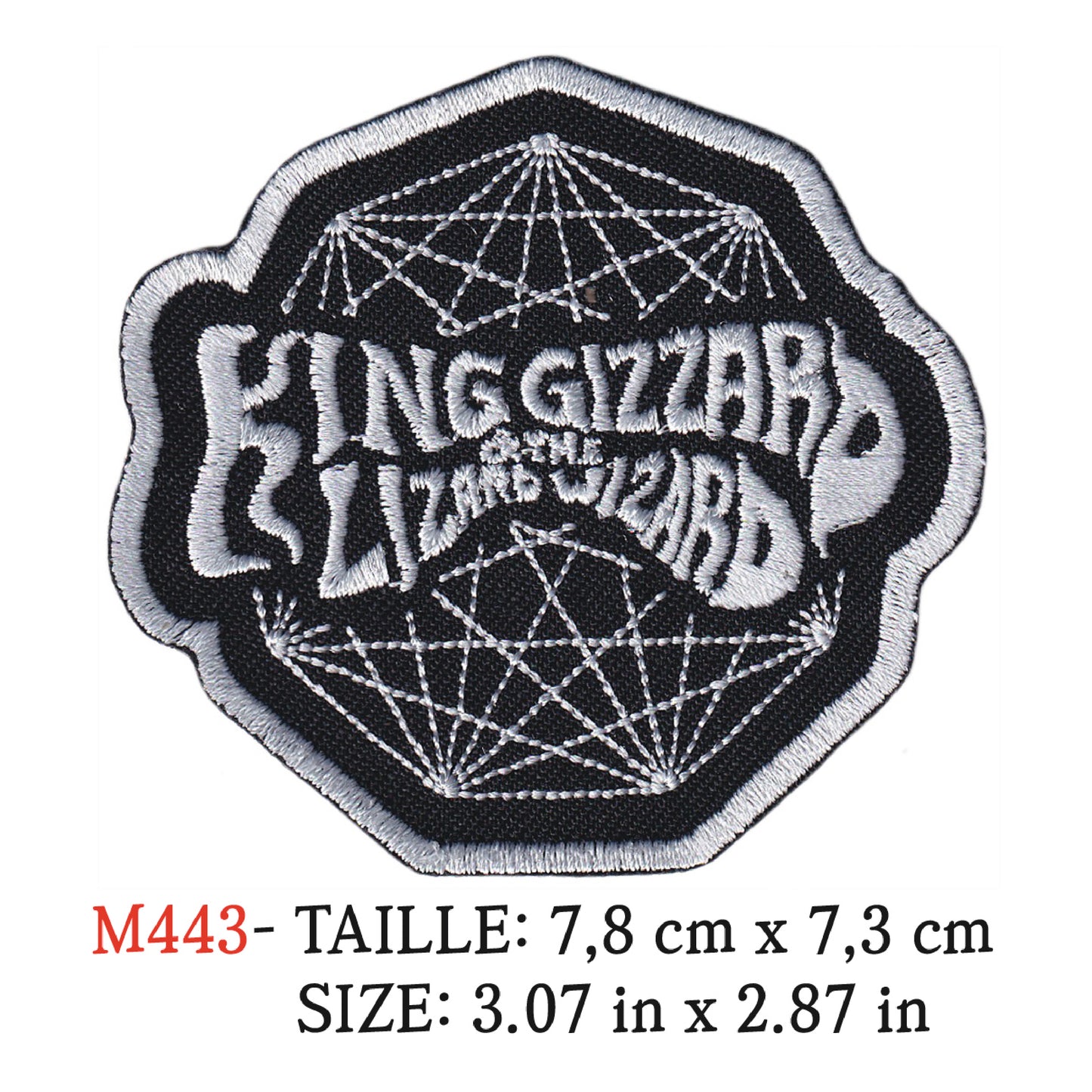 MAXIMUMPATCHES - Ecusson Patch Brodé Thermocollant - 7,8 cm x 7,3 cm - King Gizzard and Lizard Wizard