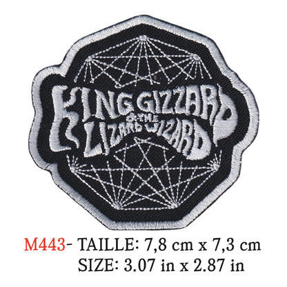 MAXIMUMPATCHES - Ecusson Patch Brodé Thermocollant - 7,8 cm x 7,3 cm - King Gizzard and Lizard Wizard