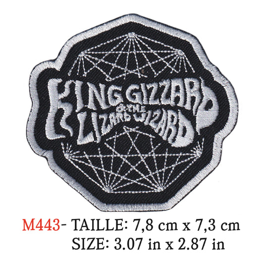 MAXIMUMPATCHES - Ecusson Patch Brodé Thermocollant - 7,8 cm x 7,3 cm - King Gizzard and Lizard Wizard
