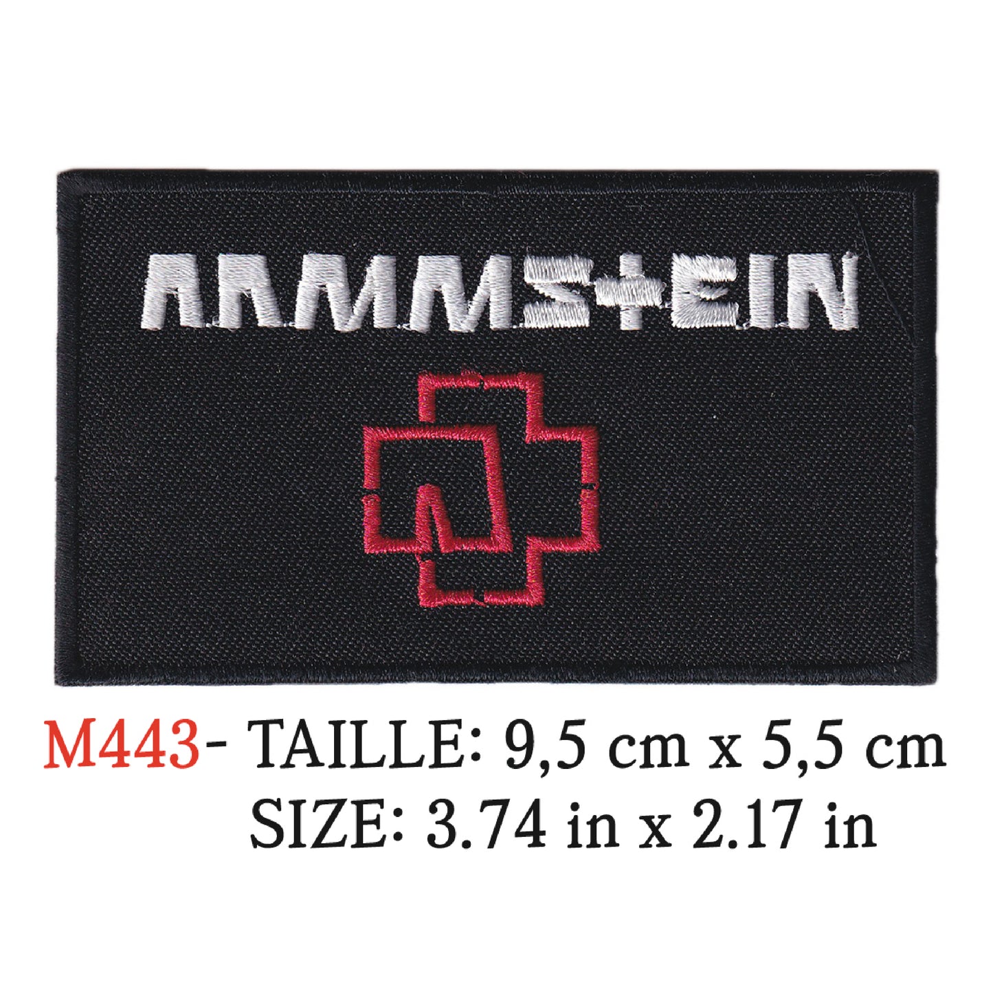 MAXIMUMPATCHES - Ecusson Patch Brodé Thermocollant - 9,5 cm x 5,5 cm - Rock Industriel Hard Métal Allemand