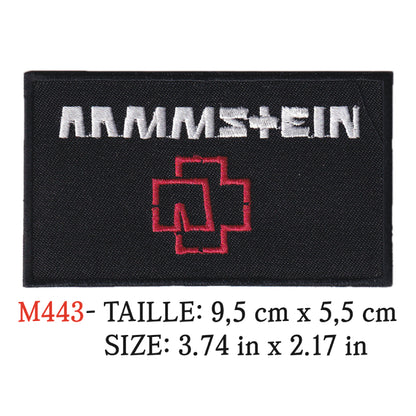 MAXIMUMPATCHES - Ecusson Patch Brodé Thermocollant - 9,5 cm x 5,5 cm - Rock Industriel Hard Métal Allemand