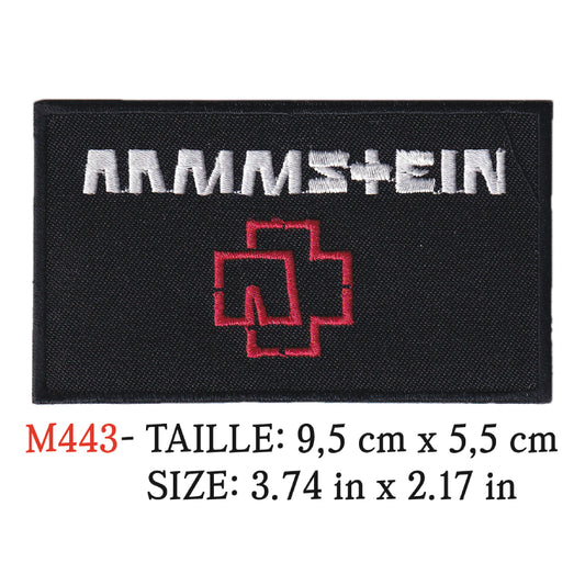 MAXIMUMPATCHES - Ecusson Patch Brodé Thermocollant - 9,5 cm x 5,5 cm - Rock Industriel Hard Métal Allemand
