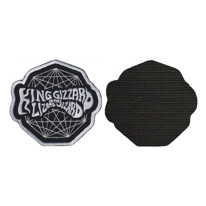 MAXIMUMPATCHES - King Gizzard - 7,8 cm x 7,3 cm - Ecusson Patch Brodé Avec Scratch Cousu Au Dos + Carré Scratch A Coudre, Face Opposé 10 cm x 10 cm/Groupe Musique Métal Rock Punk Heavy Trash Blues
