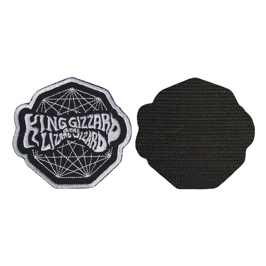 MAXIMUMPATCHES - King Gizzard - 7,8 cm x 7,3 cm - Ecusson Patch Brodé Avec Scratch Cousu Au Dos + Carré Scratch A Coudre, Face Opposé 10 cm x 10 cm/Groupe Musique Métal Rock Punk Heavy Trash Blues